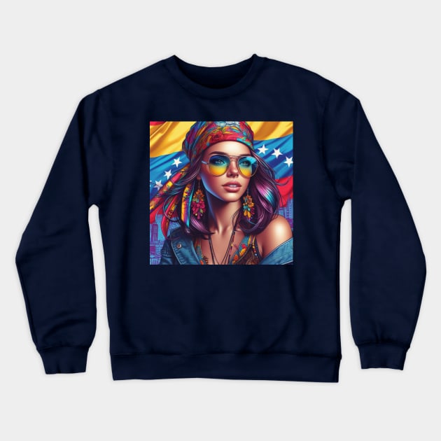 mujer venezolana Crewneck Sweatshirt by mmpower